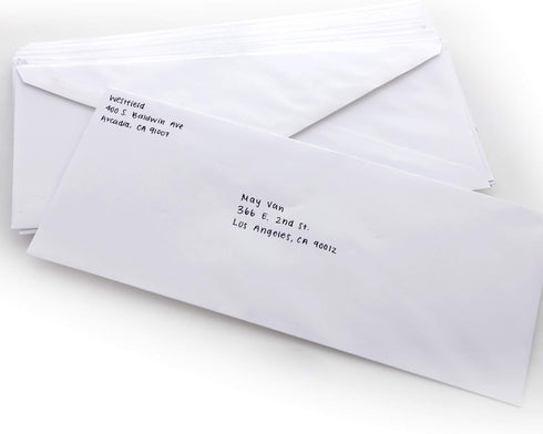 BAZIC White #10 Gummed Seal Envelopes, 4 1/8 x 9 1/2, No Window Mailing Envelopes for Businesses Checks Invoices
