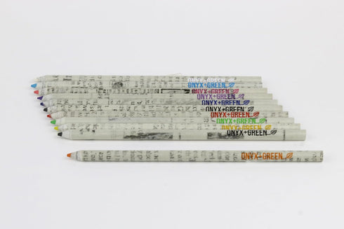 Onyx and Green Colored Pencils, 12 Piece, Sharpened, Made from Recycled Paper (8001)