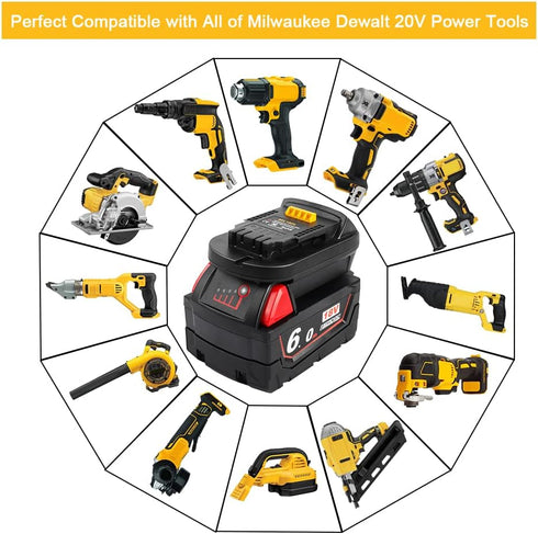 MIL18DL Battery Adapter Converter for Milwaukee to Dewalt Battery, for Milwaukee M18 18V Lithium Battery Convert to
