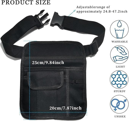 Adjustable Server Waist Pouch - Versatile Waitress Apron Bag