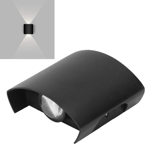 110-265V 1200 Wall Sconce Lamp Black Aluminum Alloy Outdoor Light Lumens Bright Output for Hotel Garden Pathway