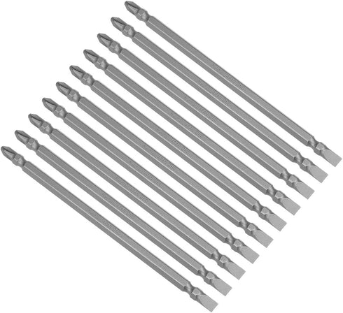 uxcell 10 Pcs PH2/SL6 Magnetic Double Ended Screwdriver Bits, 1/4 Inch Hex Shank, 5.91-inch Length S2 Power Tool