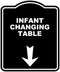 INFANT CHANGING TABLE Black Sign Arrow Down Aluminum Composite Sign 8.5 x