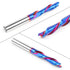 EANOSIC 1/4 inch 1/4 inch Downcut Spiral Router Bits Shank, Cutting Diameter Solid Carbide with Nano Blue Coating CNC