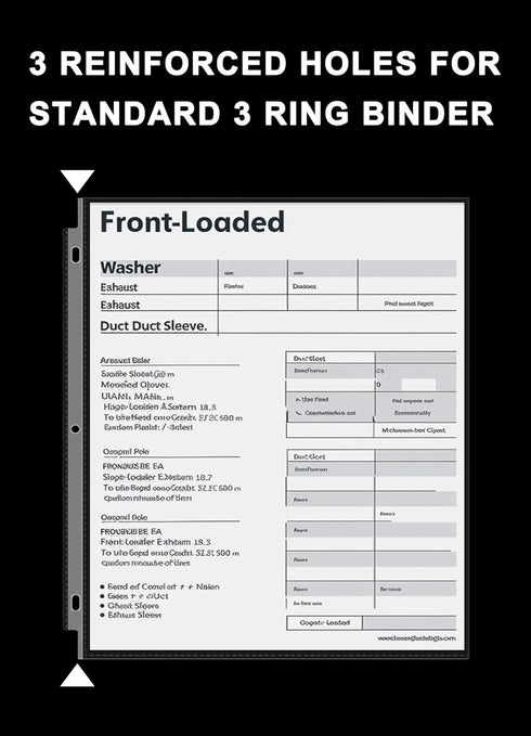 Sheet Protectors 8.5 x 11 Inch, 100 Pack Page Protectors for 3 Ring Binder, Top Loading Plastic Sleeves