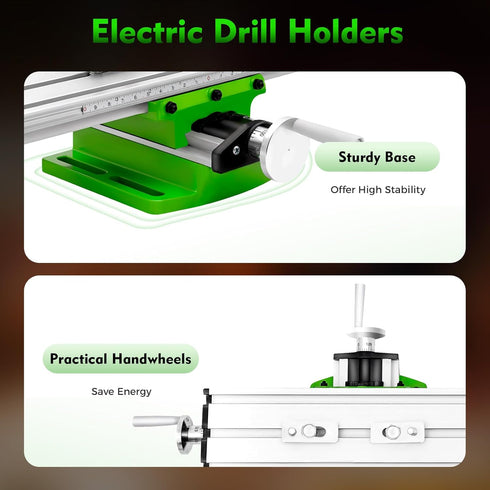 WDZCZDoo Multifunction Worktable Mini Bench Drill Adjustment X-Y Cross Milling Working Table High Precision Bench Drill