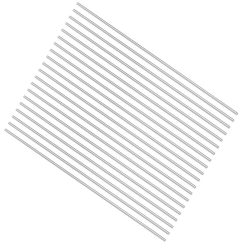 uxcell Round Steel Rod, 1.3mm HSS Lathe Bar Stock Tool, 100mm Long, 20pcs for DIY Craft Tool