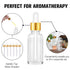 PrettyCare Eye Dropper Bottle 2 oz, 12 Pack Clear Glass Bottles with Golden Caps, Labels, Funnel & Pipettes