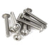 M6-1.0 x 25mm Flanged Button Head Socket Cap Screws, 25 PCS, Stainless Steel 18-8 (304), Full Thread, Bright Finish