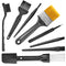 Small Portable Nylon Anti Static Brushes, Electronics Computer Keyboard Laptop Cleaning Brush Kit (Black, Set of 8)