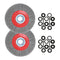 8in Bench Wire Wheel Brush for Bench Grinder, Coarse Crimped Steel Wire with Spacer Arbors - 2 Pack