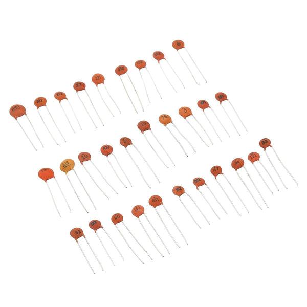 PATIKIL Ceramic Capacitor Assorted Kit, 300pcs 2pf to 0.1nf104, 30 Values 50V in Storage Bag