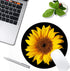 Sunflower On Black Mouse Pad, Round Non-Slip Rubber Mousepad for Laptop Office Computer Decor, Cute Desk Accessories
