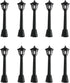 Czhotg 10PCS Mini Street Light Model Railway Train Lamp Miniature Plastic Village Pathway