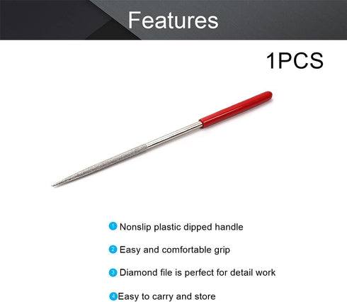 Utoolmart 5mm x 180mm Diamond Needle File Set, 150 Grits Round Files Tools for Metal Glass Stone