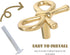 MALUGOGO Brass Bow Drawer Pulls Decorative Cabinet Handles Bronze Tone Bow-Shaped Door Handles for Shoe Cabinets