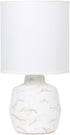 Simple Designs LT1171-OFF 13.78" Chic Glow Marble Inspired Concrete Table Lamp with