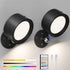 Magnetic Wall Sconce Dimmable, 2 Pack Rechargeable Battery Operated USB, Picture Painting