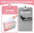 Ddaowanx Expanding File Folder, A4 Size Accordion Plastic Organizer, 5 Pocket Folders for School Office, Purple Marble