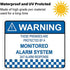 Pilarmuture 8pcs Security Alarm System Sign for Home,Waterproof Warning Security Stickers Monitored Alarm System Self