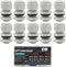 3/8 Cable Glands White PA66 Connector, IP68 Waterproof Adjustable Cord Grip Strain Relief Connectors