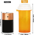 Prescription Reversible Thumb Tab Vials, Medicine Container, Pill Bottle, Prescription Pharmacy Vials Reversible Cap with Animal Pet Resistant (not Child Resistant) Open (20 Dram, 12pcs)