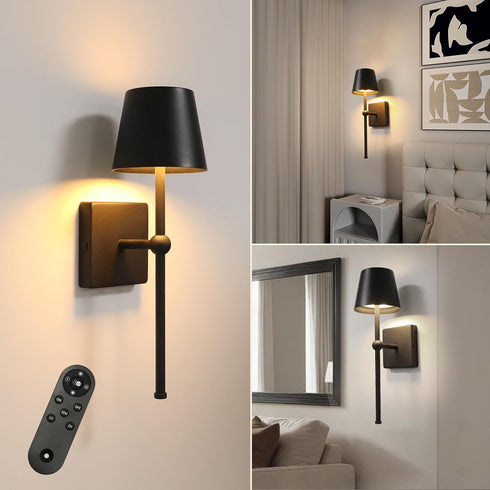 IZOKIN Battery Operated Wall Sconce Rechargeable Wireless Cordless Wall lamp Decor Set of
