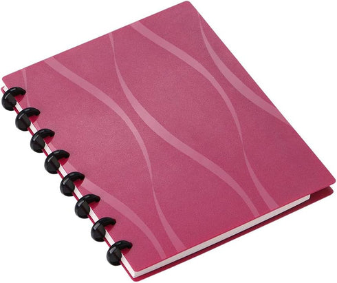 Eagle Discbound Notebook, Customizable Notebook, Junior Size, Poly Cover, 60 Sheets Ruled/Lined Pages (Red) by Eagle