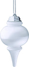 WP600 Battery Powered Hanging Decorative Outdoor Pulsing 8" Finial Light with Sensor, Turns On At Dark, White