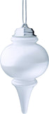 WP600 Battery Powered Hanging Decorative Outdoor Pulsing 8" Finial Light with Sensor, Turns On At Dark, White