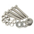 3/8-16 x 3 Hex Head Bolts with Hex Nuts and Washers, Fully Threaded Stainless Steel, 4 Sets