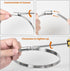 4 1/2 Inch Heavy Duty Stainless Steel Hose Clamps, Adjustable Metal Clamps, 6 Pack for Plumbing Automotive
