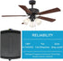 YukiHalu Ceiling Fan Remote Control Kit, Universal and Compact Size for Fan Speeds and Timings Control, Comply with