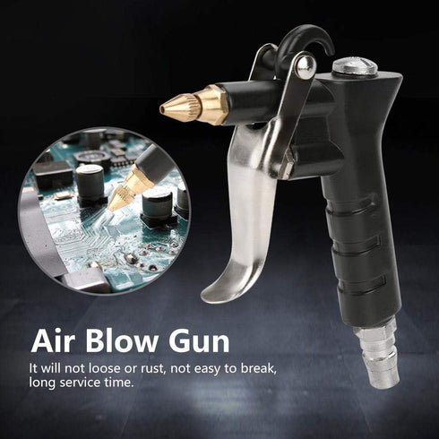Air Compressor Duster, 1/4" High Pressure Blow Gun with Pistol-Grip Connector and Extension Nozzle for Pneumatic