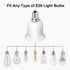 186Hub E12 E26 6 Pack E12 Bulb to Adapter, Candelabra to Medium Socket Adapter for Chandelier Light, Ceiling Fan