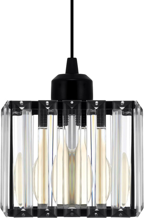 E26 145cm Ridgeyard Crystal Pendant Light Modern Chrome Ceiling Pendant Lighting Mini Kitchen Island Lighting Crystal