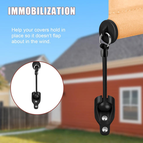 Seprochoo 3 Set, Sun visor parts Bungee kit and end cover, weather resistance, for Coolaroo external roller shutter
