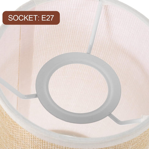 E27 20X12X12cm Light Lamp Shade Drum Lamp Shade, Linen Cylinder Lamp Shade Spider Construction Lamp Shade Replacement