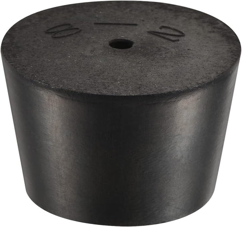 MECCANIXITY Rubber Tapered Plug 33mm to 41mm with Hole for Test Tubes Bungs Stopper, Black