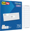 Redi-Tag Address Labels, 750 Blank (25 Sheets of 30), 1" x 2.625",