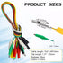 WMYCONGCONG 50 PCS Metal Alligator Clips, Electric Test Clamps + 10 PCS Double Ended Alligator Clips