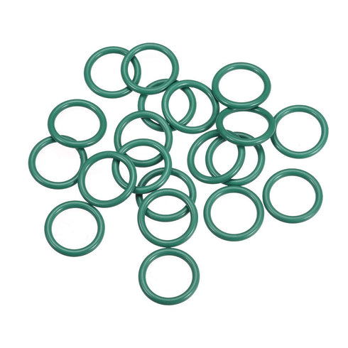 uxcell Fluorine Rubber O-Rings, Green, Pack of 20, 21mm OD 16.2mm ID 2.4mm Width FKM Seal Gasket for Plumbing Machinery