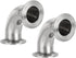 PATIKIL 90 Degree Elbow 1 1/4 "(32mm) Tube OD, 2 Pack 304