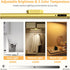 Dimmable Closet Hapfish Battery Powered Operated Wall Strip Lights, Rechargeable Magnetic LED Light Bar with Remote