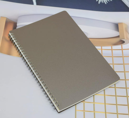 Yansanido Spiral Notebook, 4 Pcs B5 Thick Plastic Hardcover, 9.8x6.9 Inch, 80 Sheets Journal for School Office