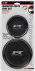 Performance Tool W1280 Magnetic Parts Tray Tool Set, Black, 2 Pieces for Garages and Workshops