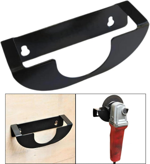 Obotsnoi Heavy Duty Metal Angled Grinder Organizers Wall Mount Polisher Bracket Rack for Efficient Tool Storage on