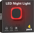 YUNLEX 4 Pack Red Night Light with Dusk to Dawn Sensor, Eye-Care Reflected