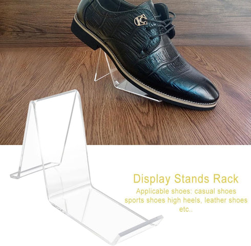 Generic Commercial Closets, Counters Acrylic Shoe Display Stand Transparent Retail Store Organizer for High Heels