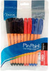 AZOR Pin Point Fine Point Writing Pens, 0.7mm Ballpoint Pens Assorted, 10 Pack (5 Black, 3 Blue, 2 Red)